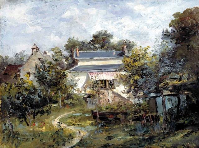 La Maison-Atelier - Peinture de Léonide Bourges - Collection particulière